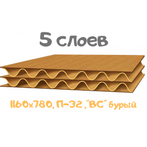 листовой гофрокартон пятислойный пс-32